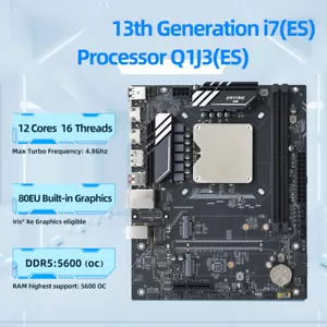 Desktop Motherboard with Onboard 13th Kit Interposer Core CPU Graphics DDR5 RAM - Picture 1 of 20