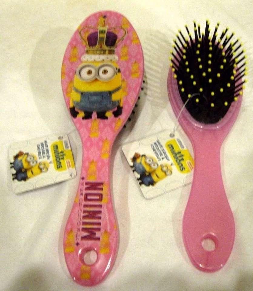 Cepillo de pelo Despicable Me Minions Bob Pink (King Minion) 7" - ¡Nuevo! Cepillo de pelo Minion Foto 1 de 3