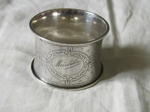 Rond de serviette  "Michele"  Argent Minerve Orf. G T - Picture 1 of 4