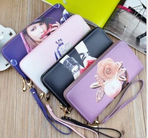 Large Women Ladies Long Leather Wallet Zip Purse clutch Card Phone Holder Case - Picture 1 of 20