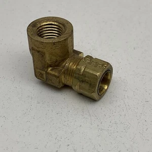 Parker X170CA-6-4 Compress-Align Brass Elbow Fitting1/4" FNPT to 3/8" Comp - Picture 1 of 10