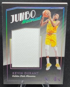 2018-19 Panini Noir Jumbo Materials Kevin Durant /49 Game Used GU GSW