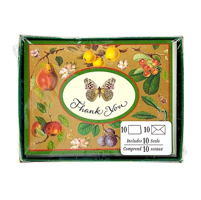 Boxed Thank You Fruits Butterflies Hallmark Cards Sealed Box - Image 1 of 4