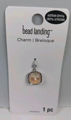 Charm For Bracelet Cream Austrian Crystal Cushion Cut Charm by Bead Landing™ - Image 1 of 2