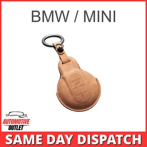 Custodia protettiva portachiavi auto pelle marrone per BMW Mini Cooper Clubman F54 - Foto 1 di 4
