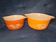 Set piatti casseruola raccolta autunnale vintage Pyrex~1,5 litri+2,5 litri