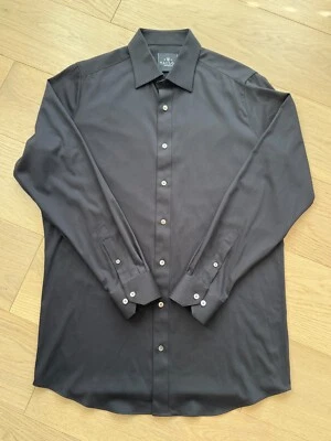Camisa de vestir negra de manga larga Tailor Cooperative para hombre talla L mezcla de bambú Foto 1 de 4