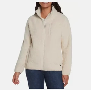 Eddie Bauer Fleecejacke Damen (Größe S) Full Zip leicht elfenbein Sherpa - Bild 1 von 4
