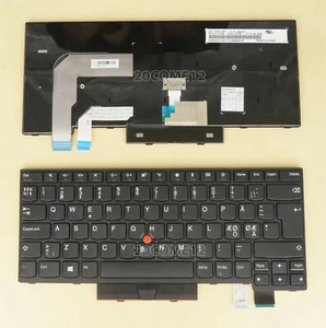 New for Lenovo Thinkpad T470 T480 Keyboard No Backlit Nordic ND 01AX445 01AX486 - Photo 1/2