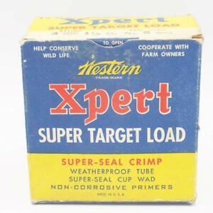 Vintage Western Xpert Super Target Load Ammunition Shotgun Shells Empty Box