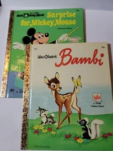 Walt Disney's Bambi, A Little Golden Book 1971 edition and Mickey 1971 - Picture 1 of 6