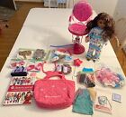 2014 American Girl 18" Doll With Lots Of Accessories Brown Hair Brown Eyes