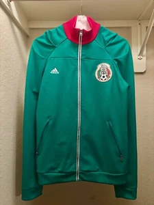 Adidas Men's M Mexico National Futbol Soccer Team Full-Zip Track Jacket Green - Picture 1 of 4