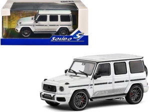 Mercedes-Benz AMG G63 2022 Diamond White Metallic Graphics Solido 1/43 Diecast - Picture 1 of 6