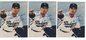 CARL ERSKSINE Signed 3.5" x 5" Photo LA Dodgers Signature Auto Lot of 3 Pictures - Picture 1 of 2