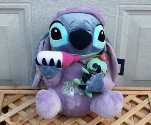 Disney Lilo and Stitch Stitch in Pajamas Holding Scrump Milk Bottle Ohana Plush - Picture 1 of 4