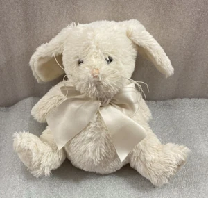 Bearington White Bunny Kaninchen 7 Zoll weicher Sitzsack Plüsch mit Schleife... Ostern  - Bild 1 von 2