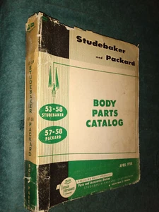 1953-1958 STUDEBAKER/PACKARD PIEZAS DE CARROCERÍA CATÁLOGO ORIGINAL. LIBRO 1956 1957 - Imagen 1 de 12