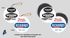 ECKERD PHARMACY Ornament / Magnets - Vintage Defunct Retail Eckerds Drug Store - Picture 1 of 1