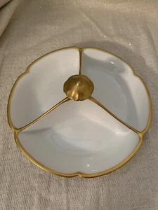 Bandeja para servir plato tuerca/dulces/condimentos porcelana 3 compartimentos - Imagen 1 de 16