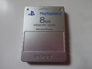 Sony Playstation 2 Memory Card Official 8MB "Satin Silver" PS2 SCPH-10020 Japan☆ - Picture 1 of 7