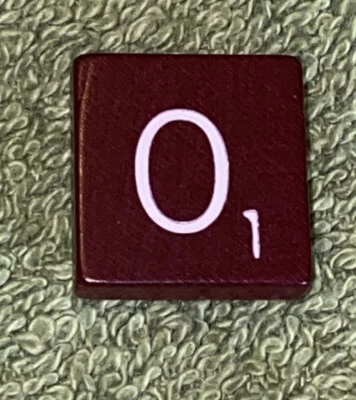 Vintage Deluxe Edition Scrabble Game - Red Letter Tile “O” Replacement Piece - Image 1 of 4