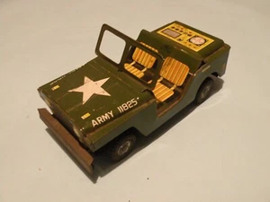 DIE-CAST JEEP ESERCITO MACCHINA DI LATTA OTTIMO - Foto 1 di 1