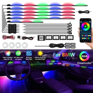 22 In1 Universal Car LED Interior Ambient Lights RGB 213 Color Acrylic Strip Kit - Picture 1 of 35