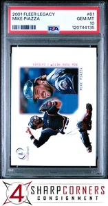 2001 FLEER LEGACY #61 MIKE PIAZZA METS HOF POP 5 PSA 10 - Picture 1 of 3