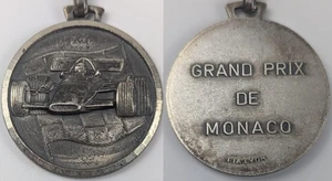 Vintage Metal Keychain Grand Prix de Monaco Formula 1 F1 Race France 1970s - Picture 1 of 10
