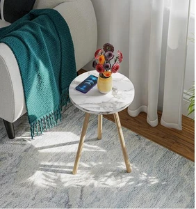 Round Side Table, Single Nesting Coffee Table, Modern Round Wood Table  - Picture 1 of 8