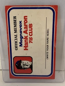 Magnavox Hank Aaron 715 Clubkarte - MLB Baseball - Bild 1 von 2