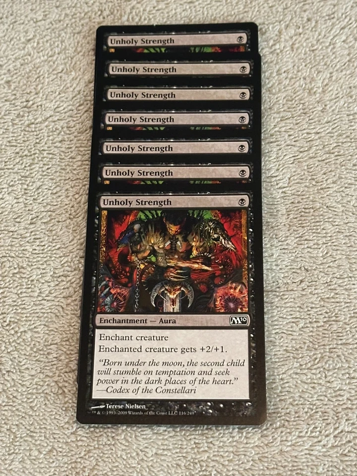 MTG Magic 2010 7x Unholy Strength #116/249 TCG CCG M10 Playset - Image 1 of 1