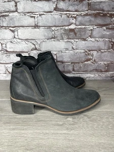 Kork-Ease Korks Black Leather Heeled Chelsea Booties Women's Sz 8M US/38.5EU - Picture 1 of 15