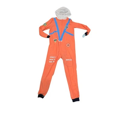 Pijama Cat & Jack Niños Naranja Explorador Espacial Con Capucha Una Pieza Talla L (12/14) Foto 1 de 4