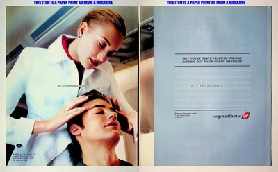Anuncio de póster publicitario de revista impresa comercial Virgin Atlantic Airlines 2001 Foto 1 de 4