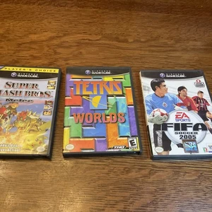 3 JUEGOS GAMECUBE SUPER SMASH BROS, TETRIS Y FIFA 05 - Imagen 1 de 9
