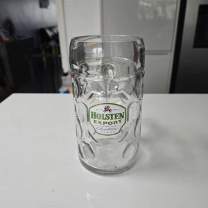 Holsten Export 2 Pint Stein Glass Stein Lager Holsten Pilsner Tankard Home Bar - Picture 1 of 6