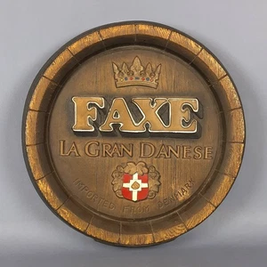 Escudo Publicidad Faxe Cerveza Fibra Muebles BAR Pub Danés Vintage 1960 - Imagen 1 de 9