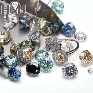 (Nunca se desvanecen) Piedra suelta de moissanita corte cojín color D VVS1 piedra preciosa de moissanita - Imagen 1 de 29