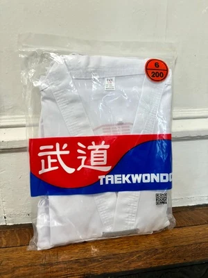 Taekwondo White Uniform Gi Outfit Top and Pants 6/200 New in Package XXL - Image 1 of 4