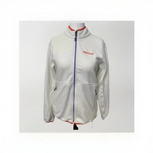 MARMOT Womens Size Medium White Full Zip Fleece Jacket - Picture 1 of 10