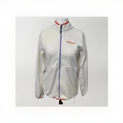 MARMOT Womens Size Medium White Full Zip Fleece Jacket - Image 1 of 4