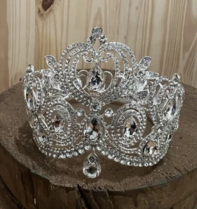 Elegante Tiara de Cumpleaños Princesa Plata Corona de Metal para Todas las Ocasiones Regalo - Imagen 1 de 6