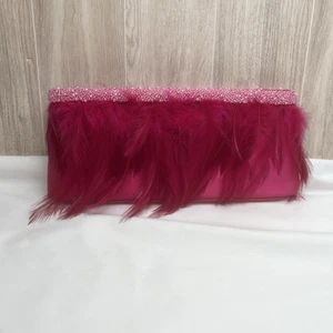 Cartera sin asas La Regale rosa con cuentas de plumas noche - Imagen 1 de 13