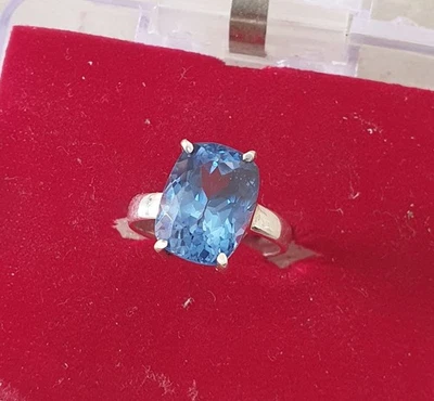 Anello fatto a mano in argento sterling 925 coltivato in laboratorio anello... - Immagine 1 di 4