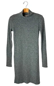 Aritzia Wilfred Free Dress Women Small Gray Green Ribbed Knit Sweater Mini - Picture 1 of 10