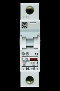 F&G 16 AMP CURVE B 6kA MCB CIRCUIT BREAKER L7-16/1/B-6 - Picture 1 of 6