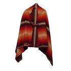Woorich Fireside ll Wool Blend Poncho Blanket 35x70 Womans Aztec Design