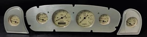 1961 1962 1963 1964 1965 1966 Ford Truck Deluxe 6 Gauge Dash Cluster Tan - Picture 1 of 7
